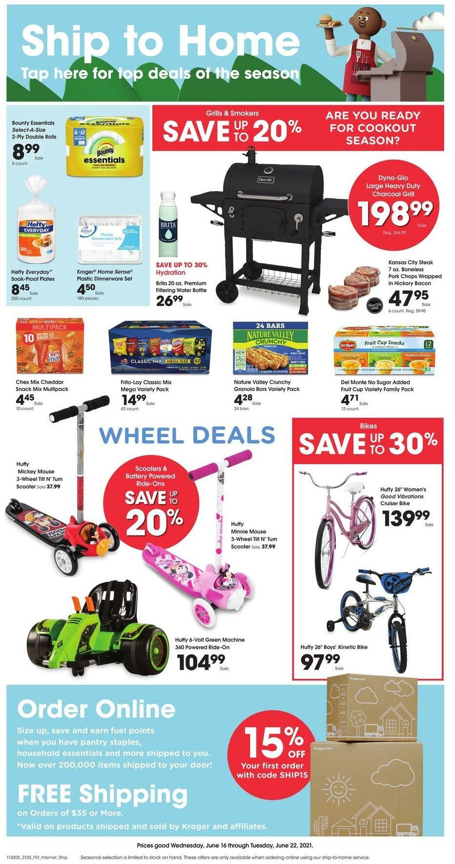 Kroger Ship to Home Weekly Ad from June 16