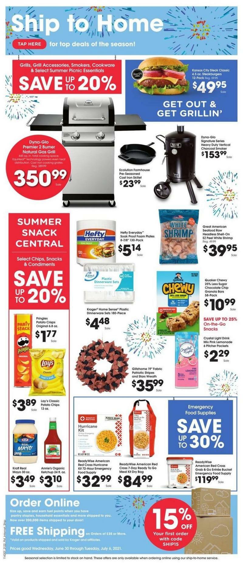 Kroger Ship to Home Weekly Ad from June 30