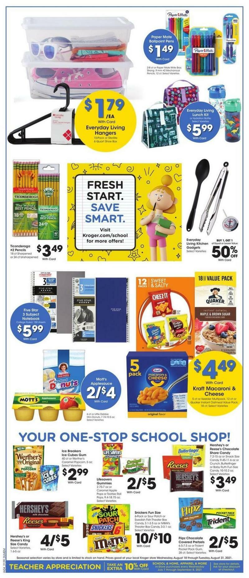 Kroger Weekly Ad from August 25