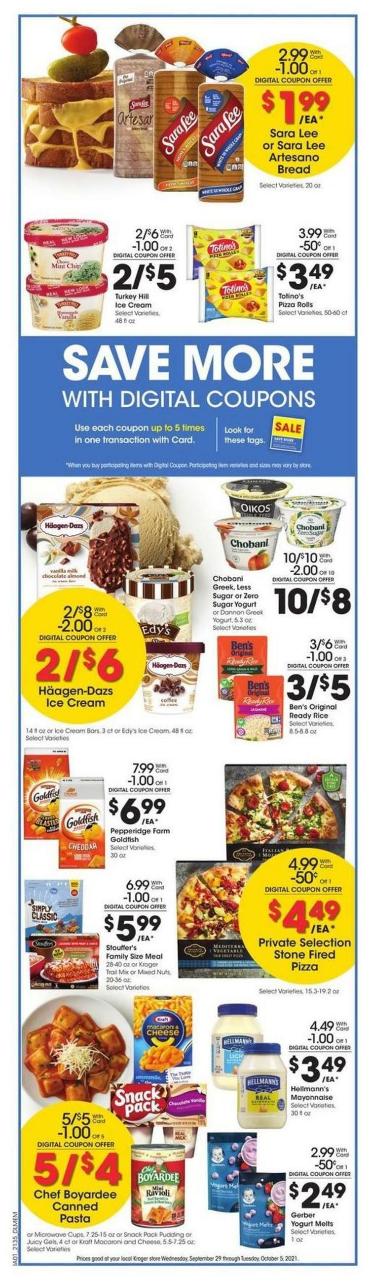 Kroger Weekly Ad from September 29