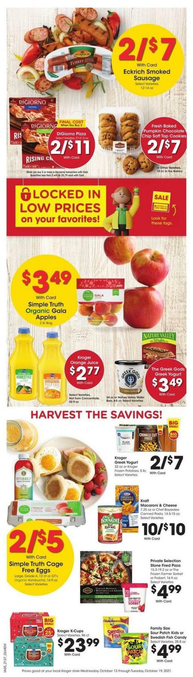 Kroger Weekly Ad from October 13