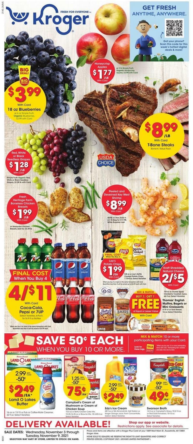 Kroger Weekly Ad from November 3