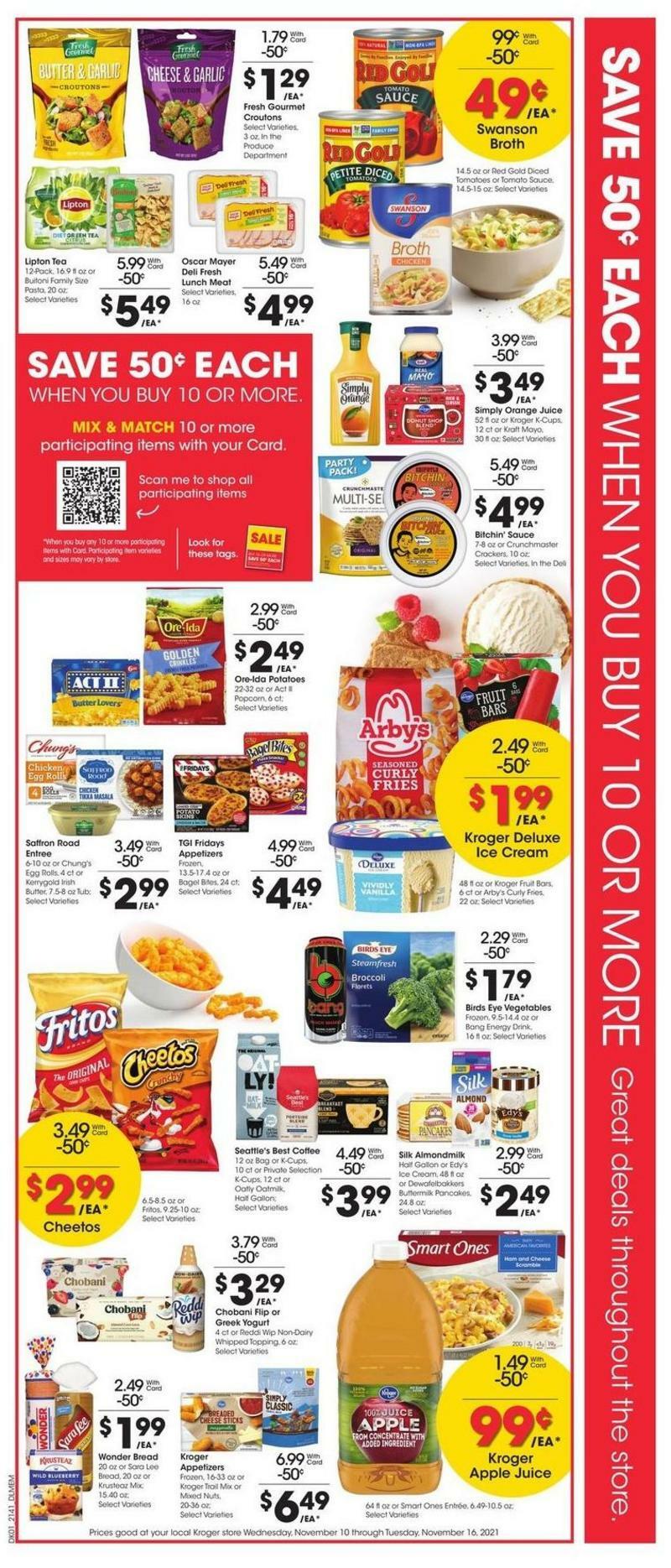Kroger Weekly Ad from November 10