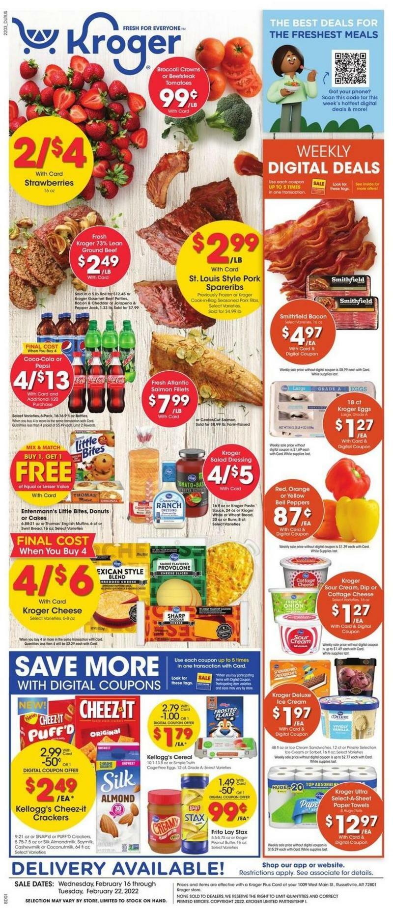 Kroger Weekly Ad from February 16