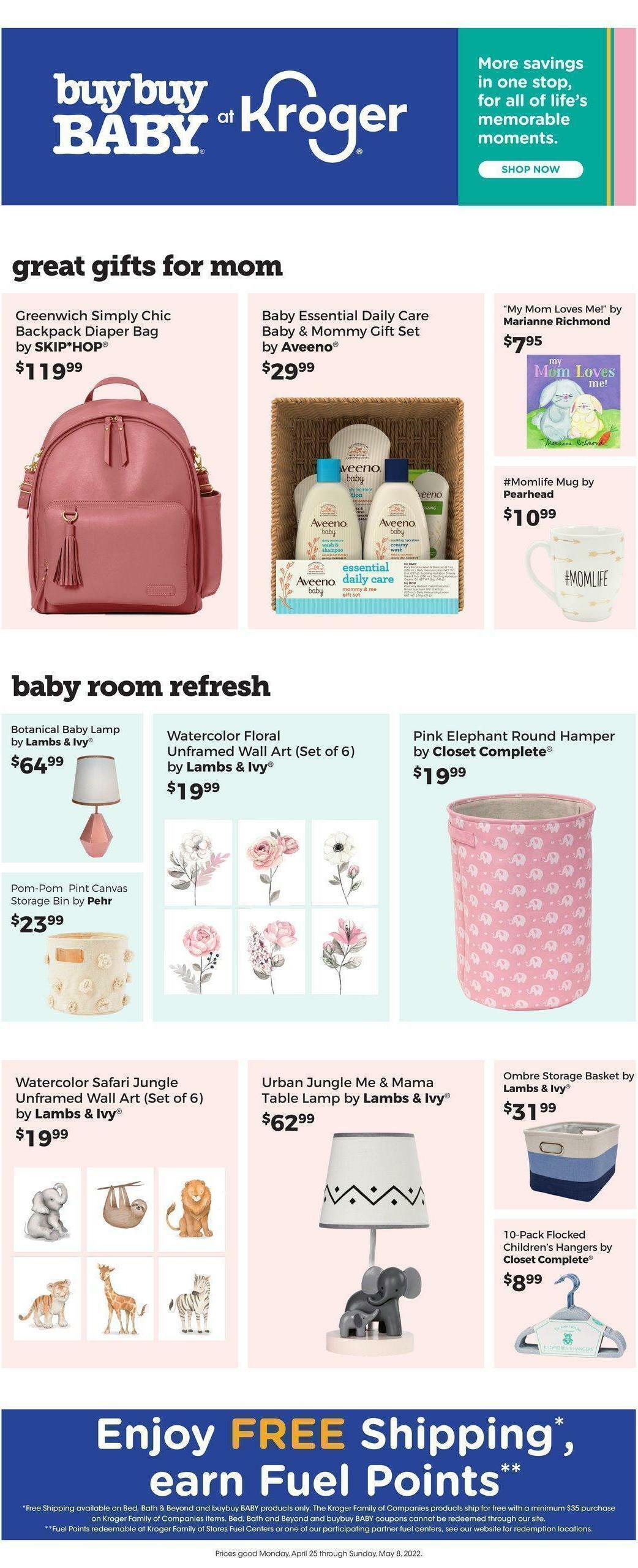 Kroger Bed, Bath & Beyond Weekly Ad from April 25