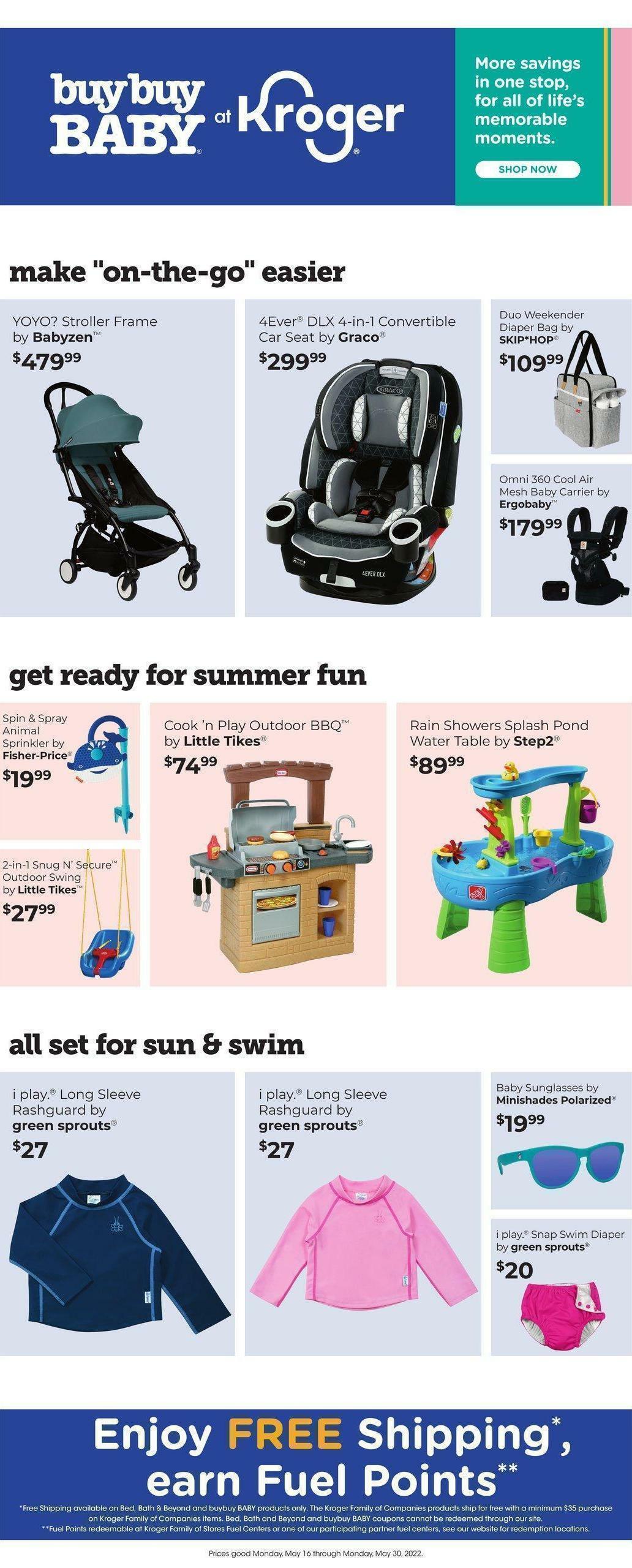 Kroger Bed, Bath & Beyond Weekly Ad from May 16