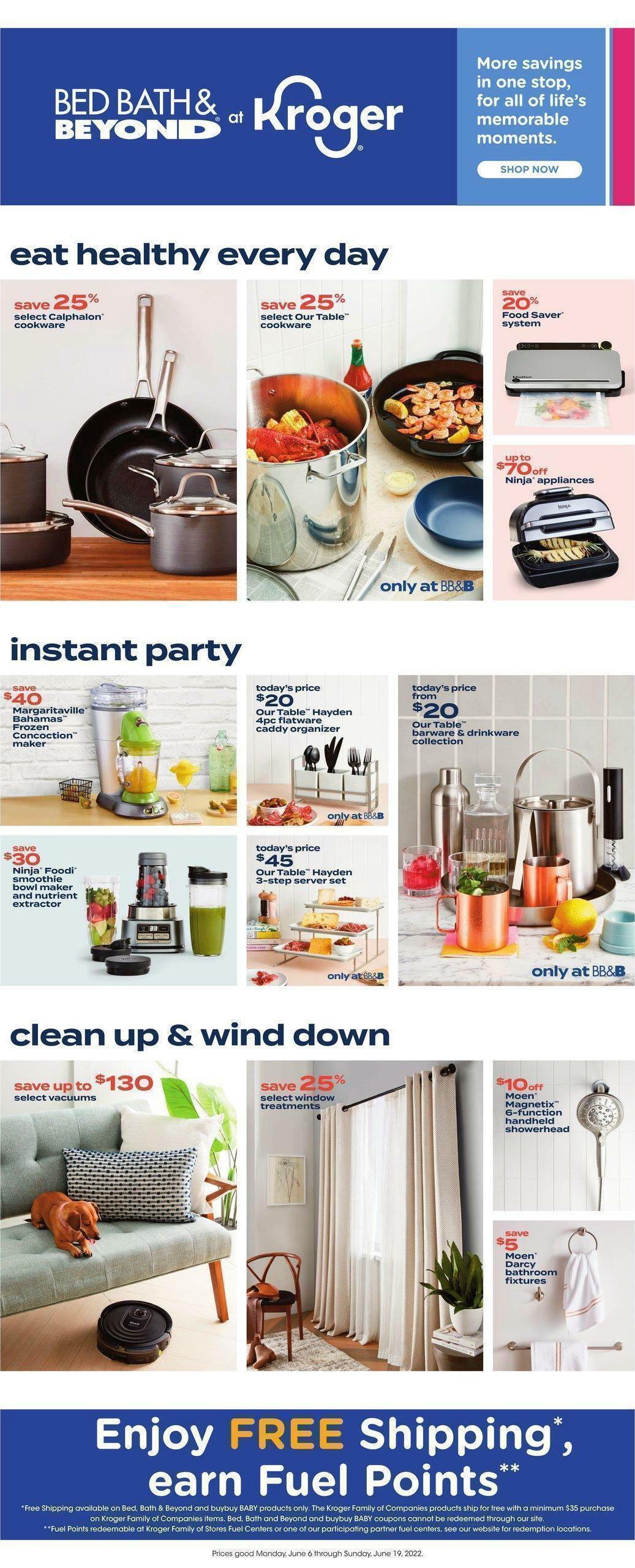 Kroger Bed, Bath & Beyond Weekly Ad from June 6