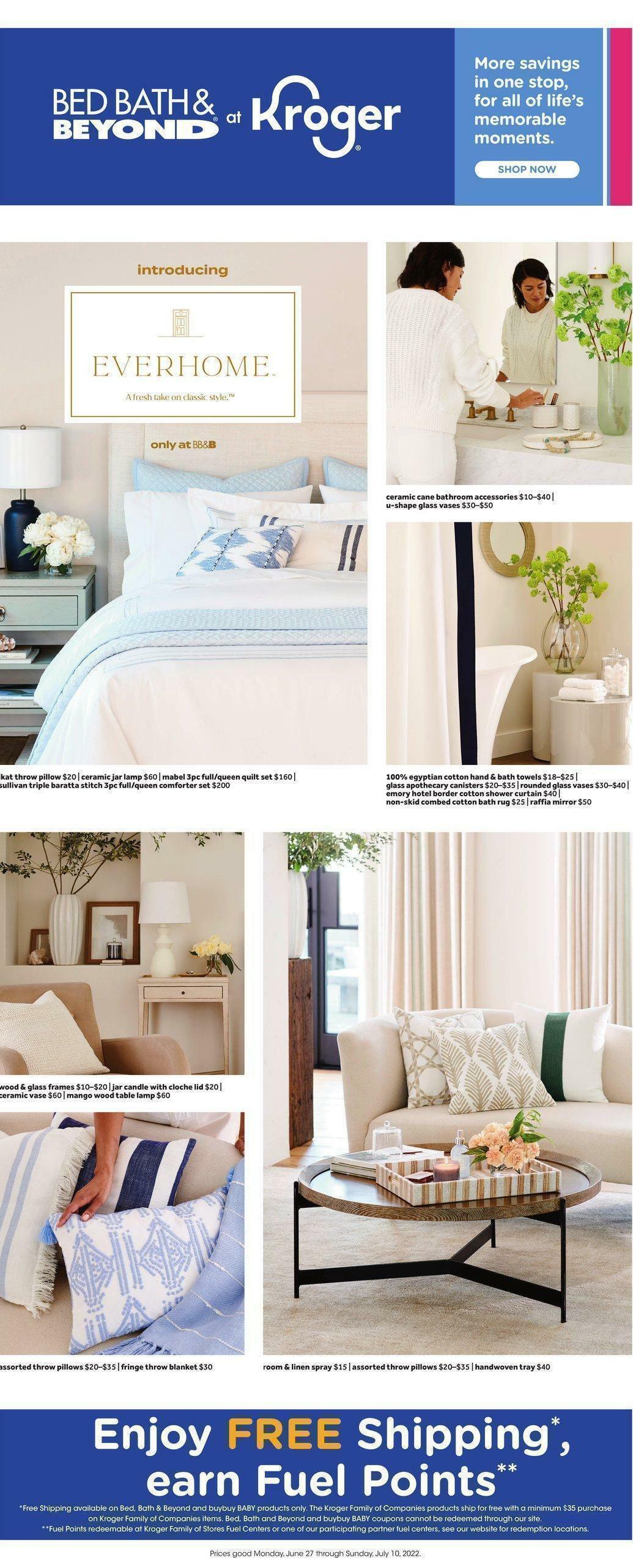 Kroger Bed, Bath & Beyond Weekly Ad from June 27