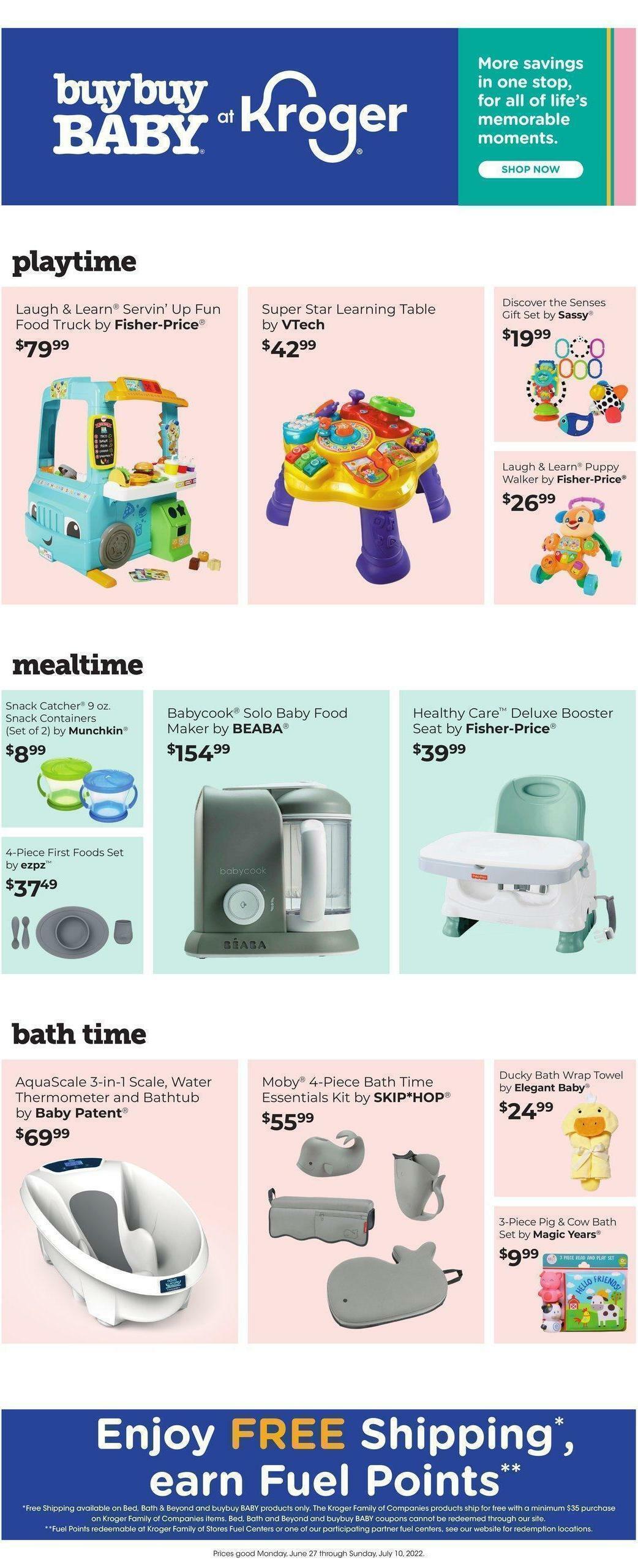 Kroger Bed, Bath & Beyond Weekly Ad from June 27