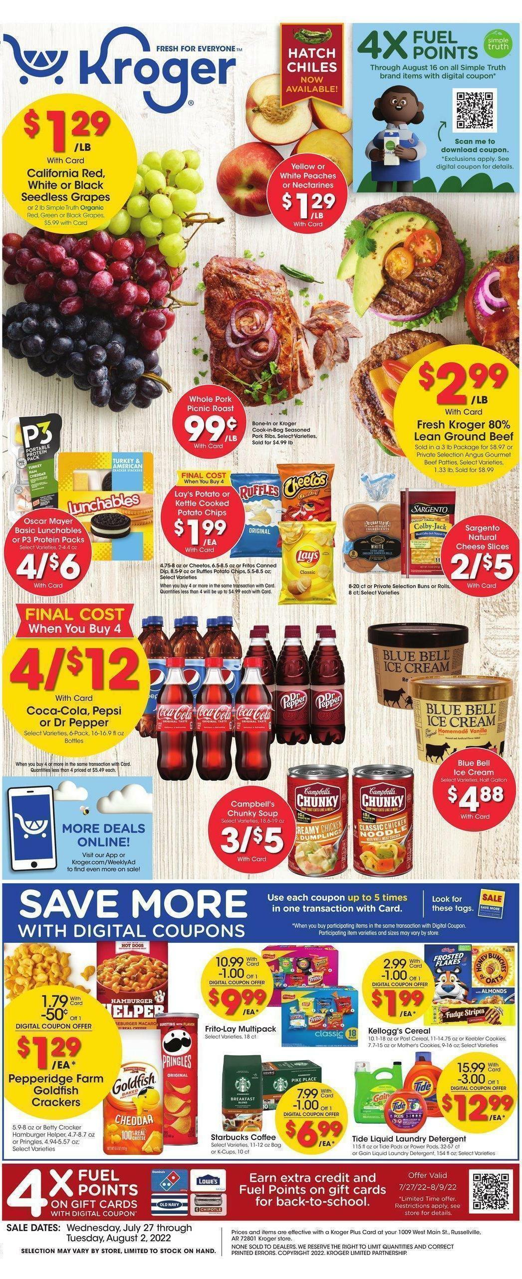 Kroger Weekly Ad from July 27