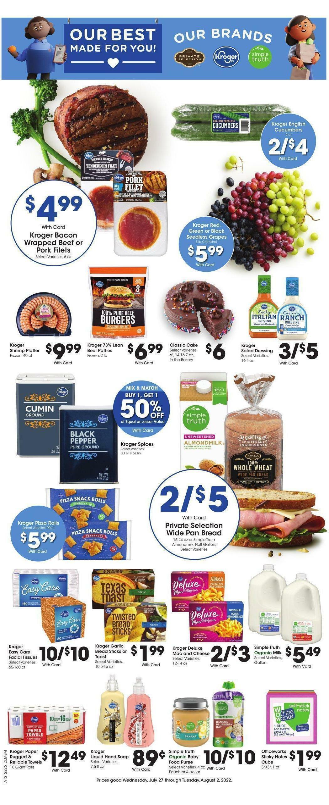 Kroger Weekly Ad from July 27