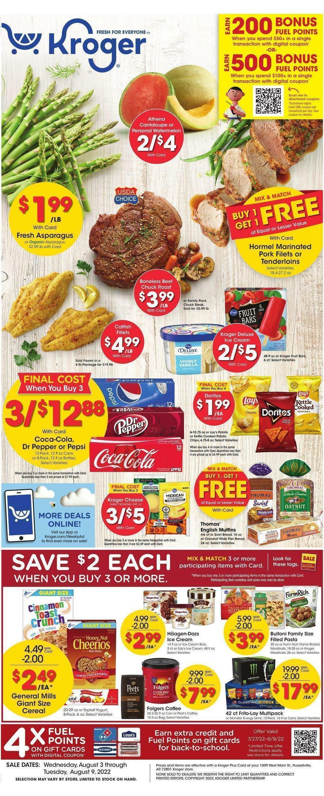 Kroger Weekly Ad from August 3