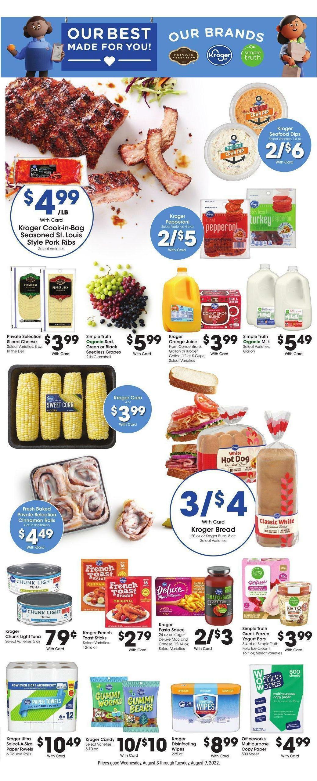 Kroger Weekly Ad from August 3