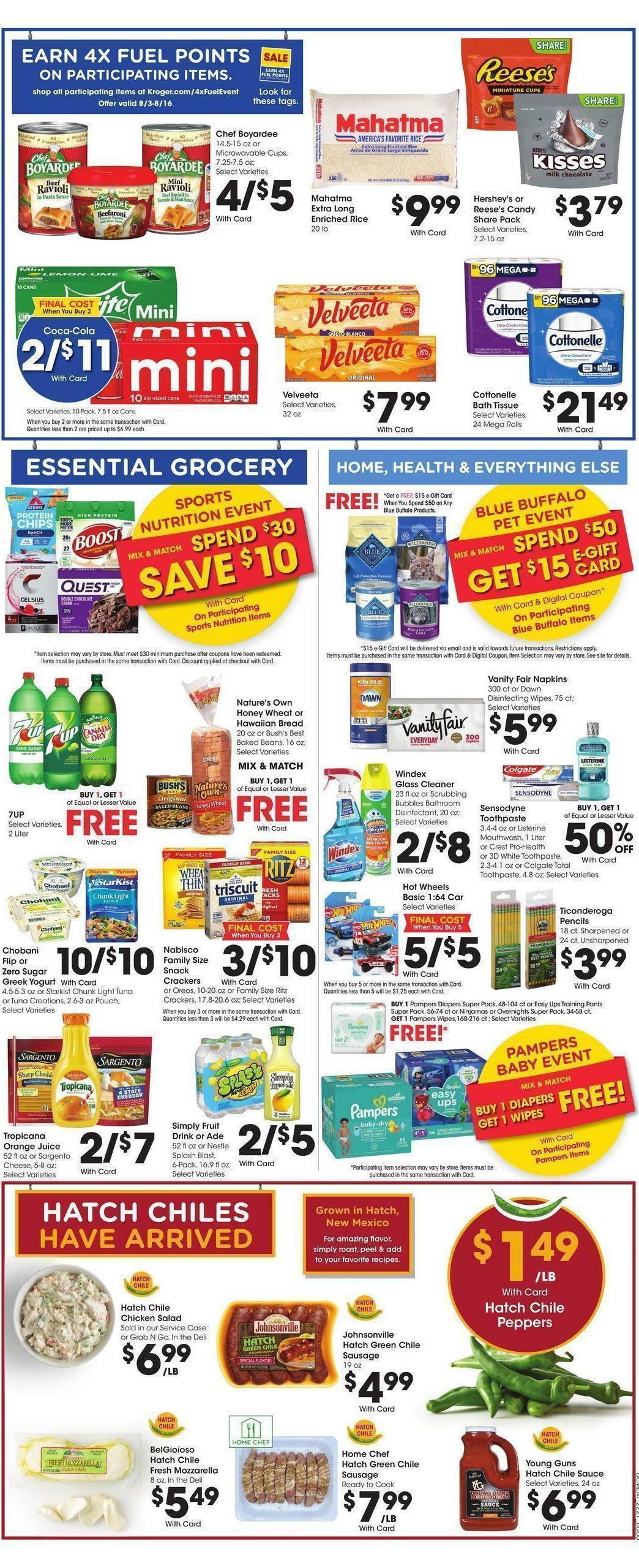 Kroger Weekly Ad from August 3