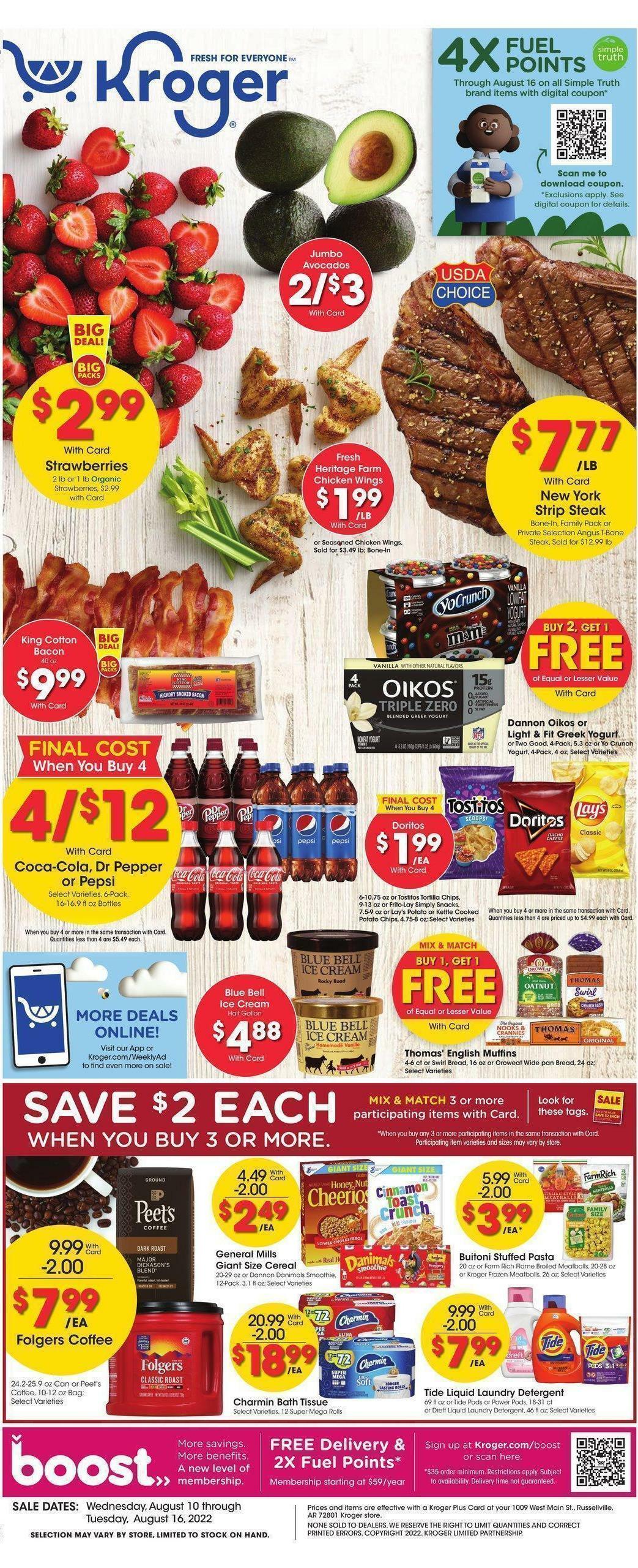 Kroger Weekly Ad from August 10