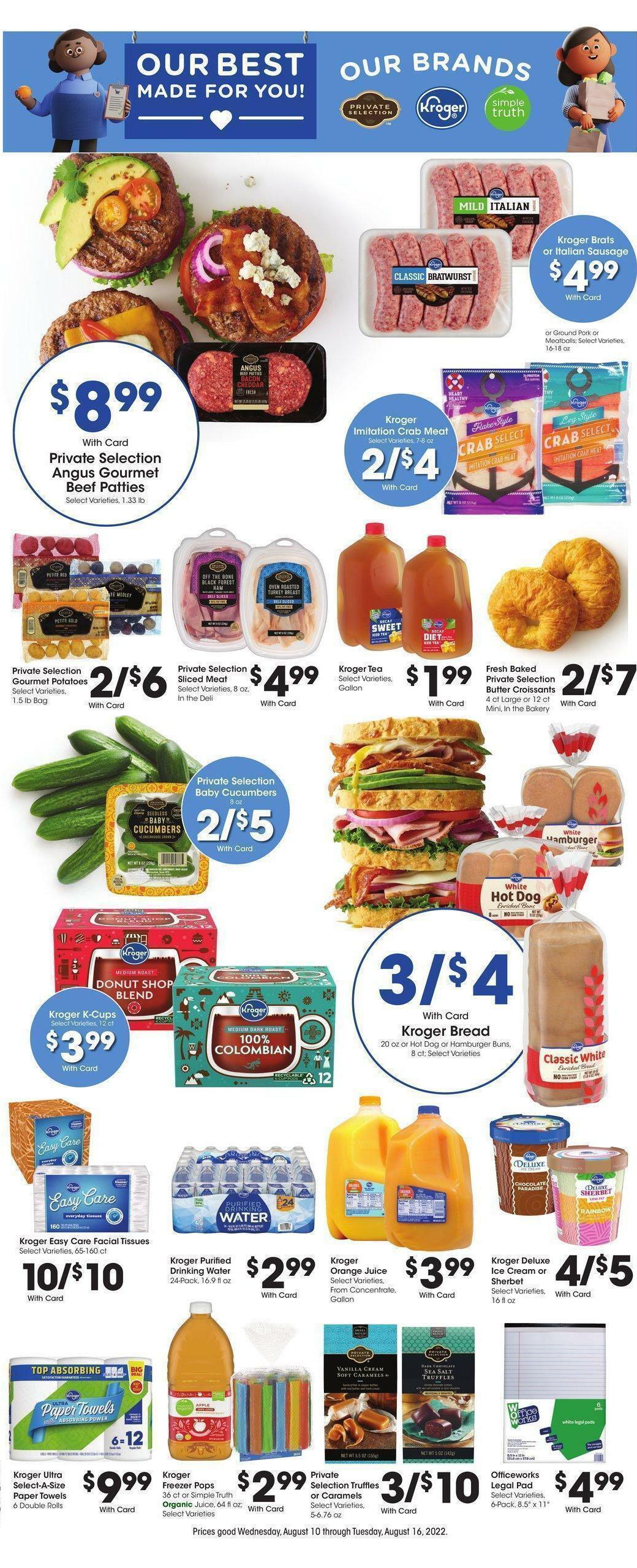 Kroger Weekly Ad from August 10