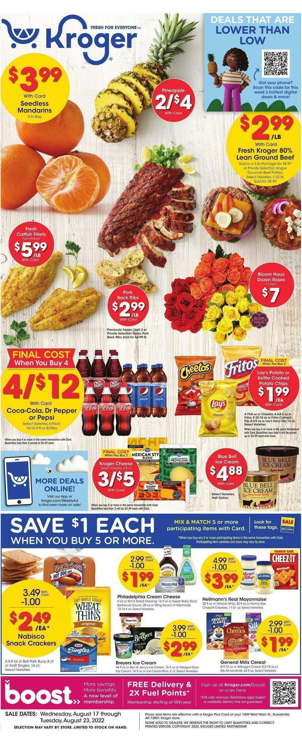 Kroger Weekly Ad from August 17