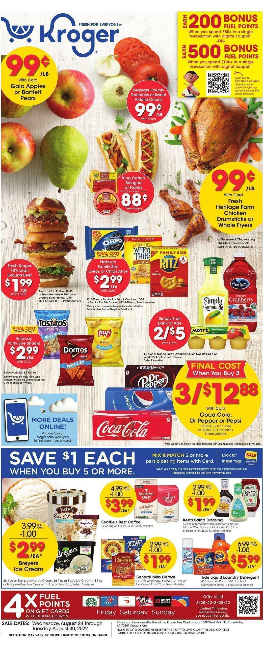 Kroger Weekly Ad from August 24