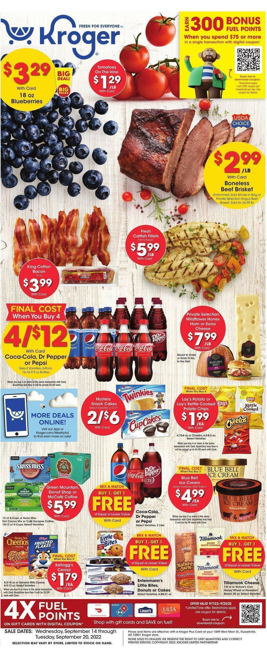 Kroger Weekly Ad from September 14