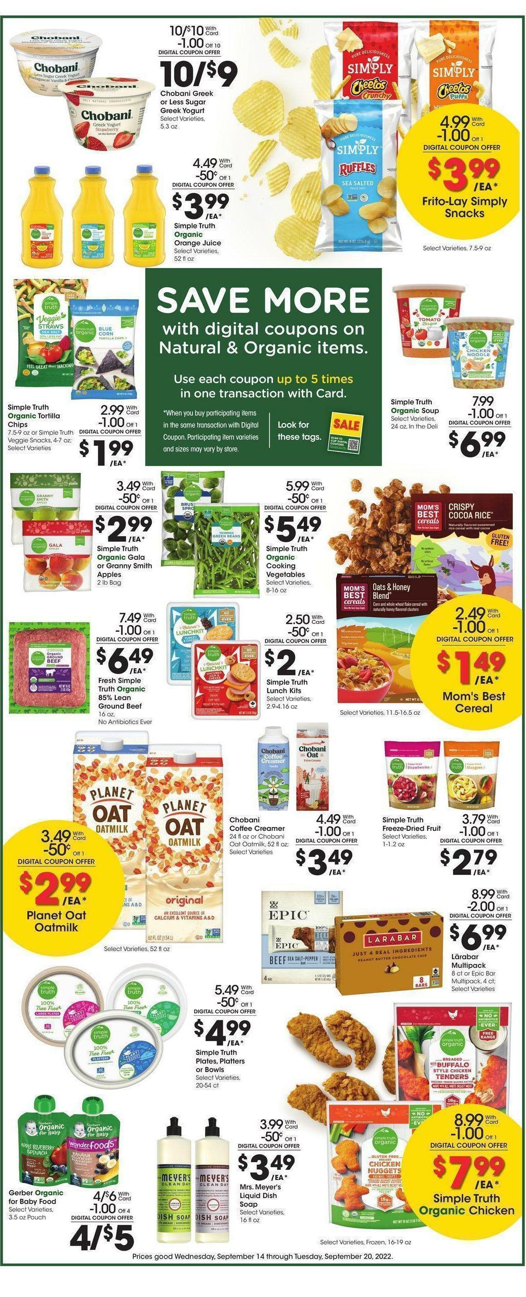 Kroger Weekly Ad from September 14