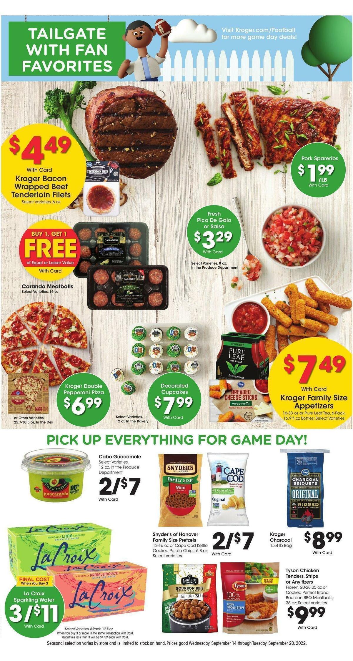 Kroger Weekly Ad from September 14