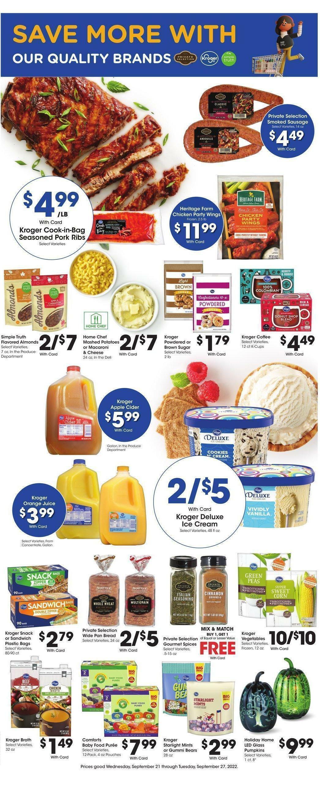 Kroger Weekly Ad from September 21