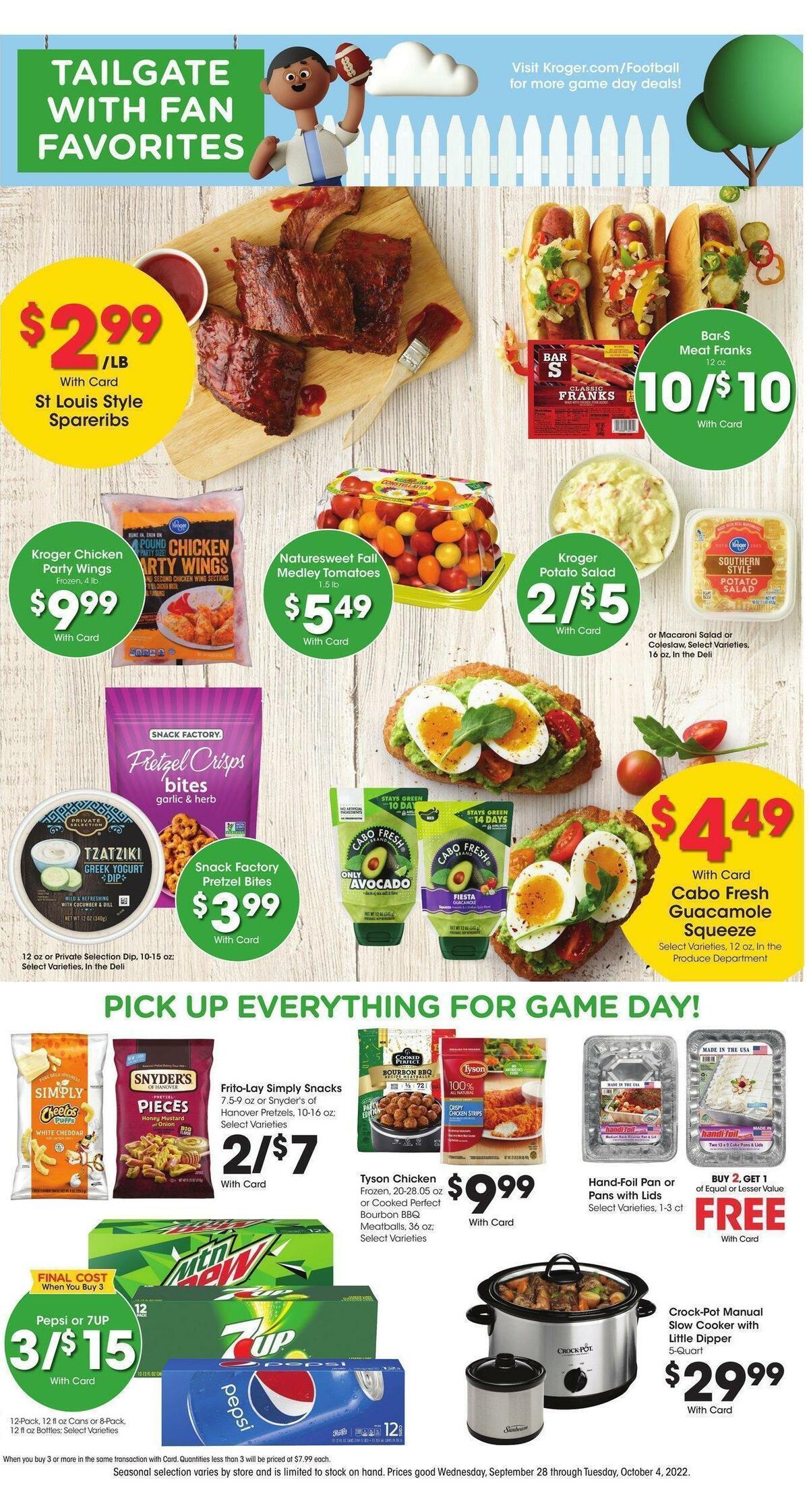 Kroger Weekly Ad from September 28
