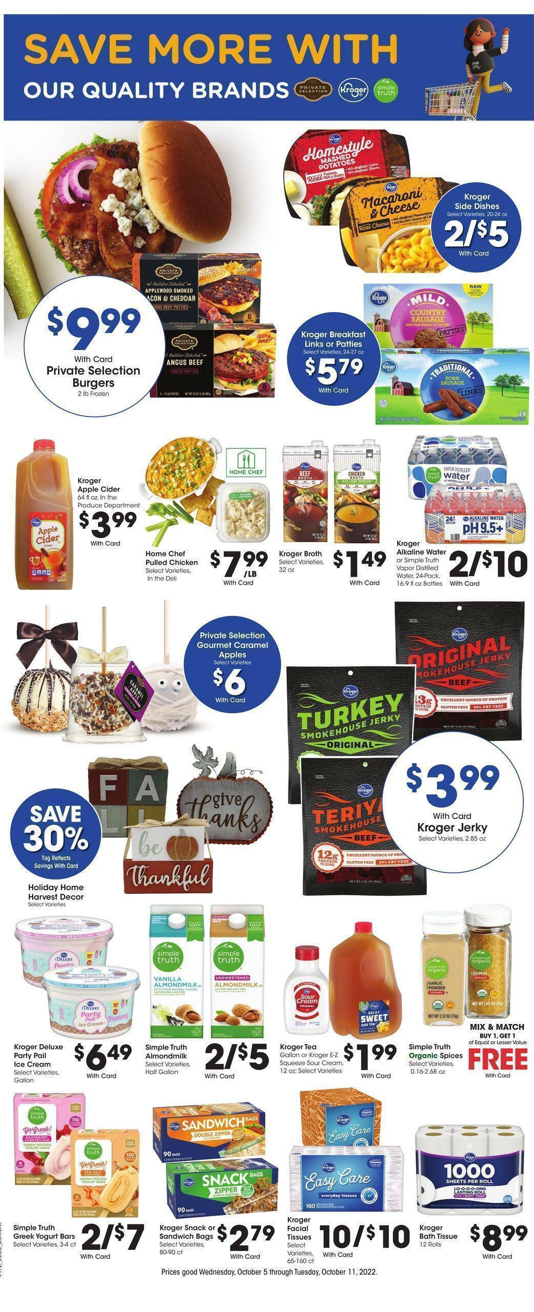 Kroger Weekly Ad from October 5