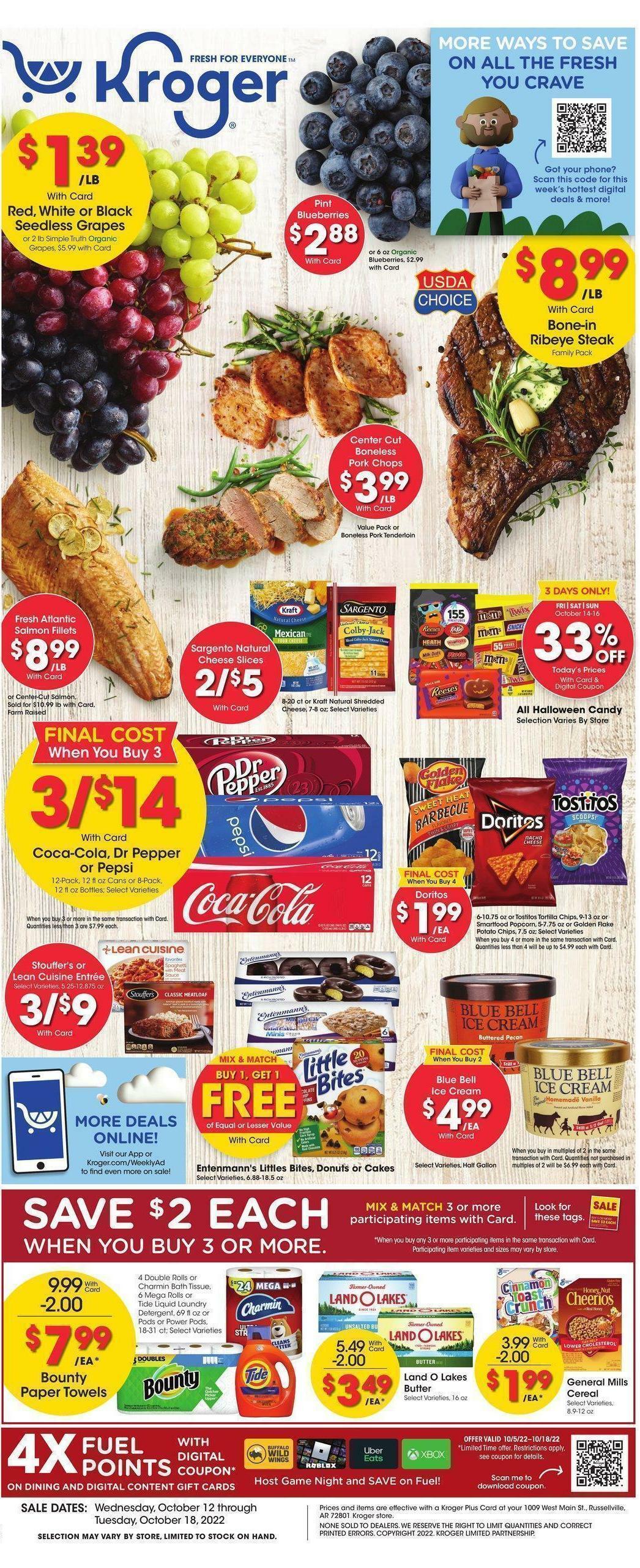 Kroger Weekly Ad from October 12
