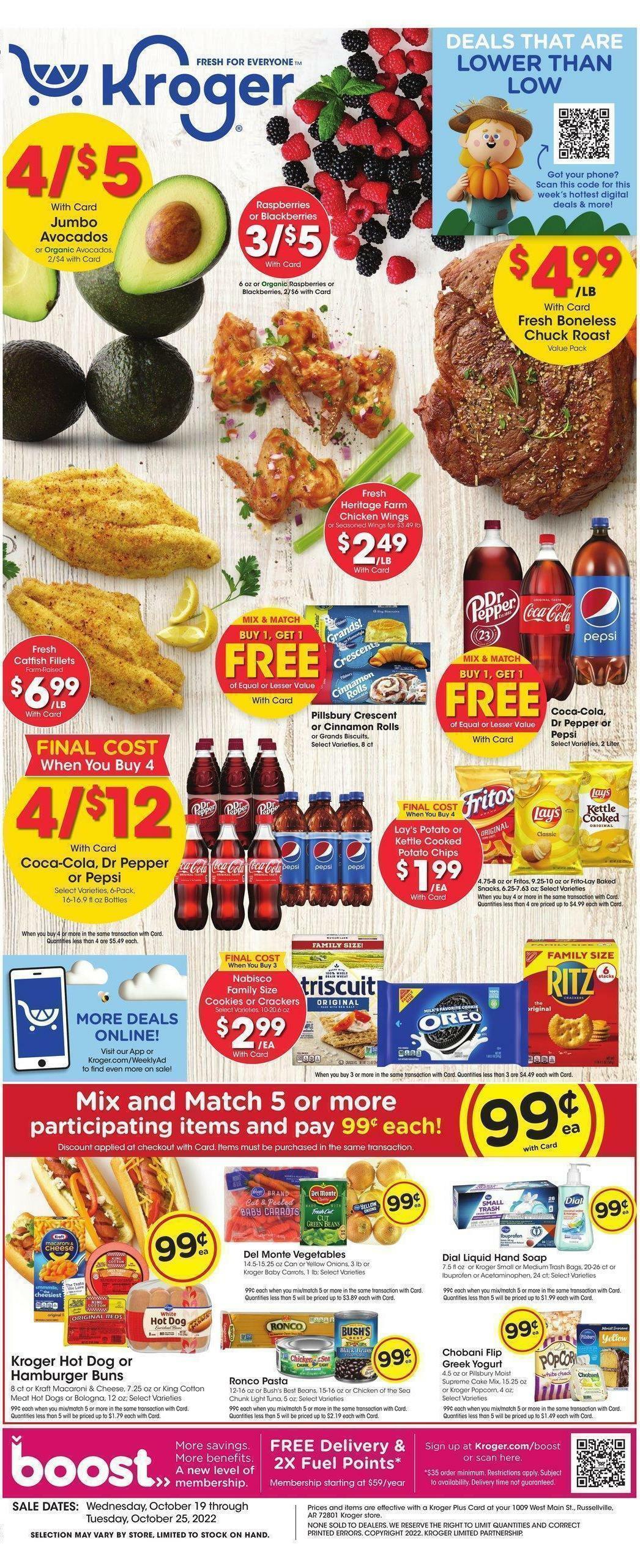 Kroger Weekly Ad from October 19