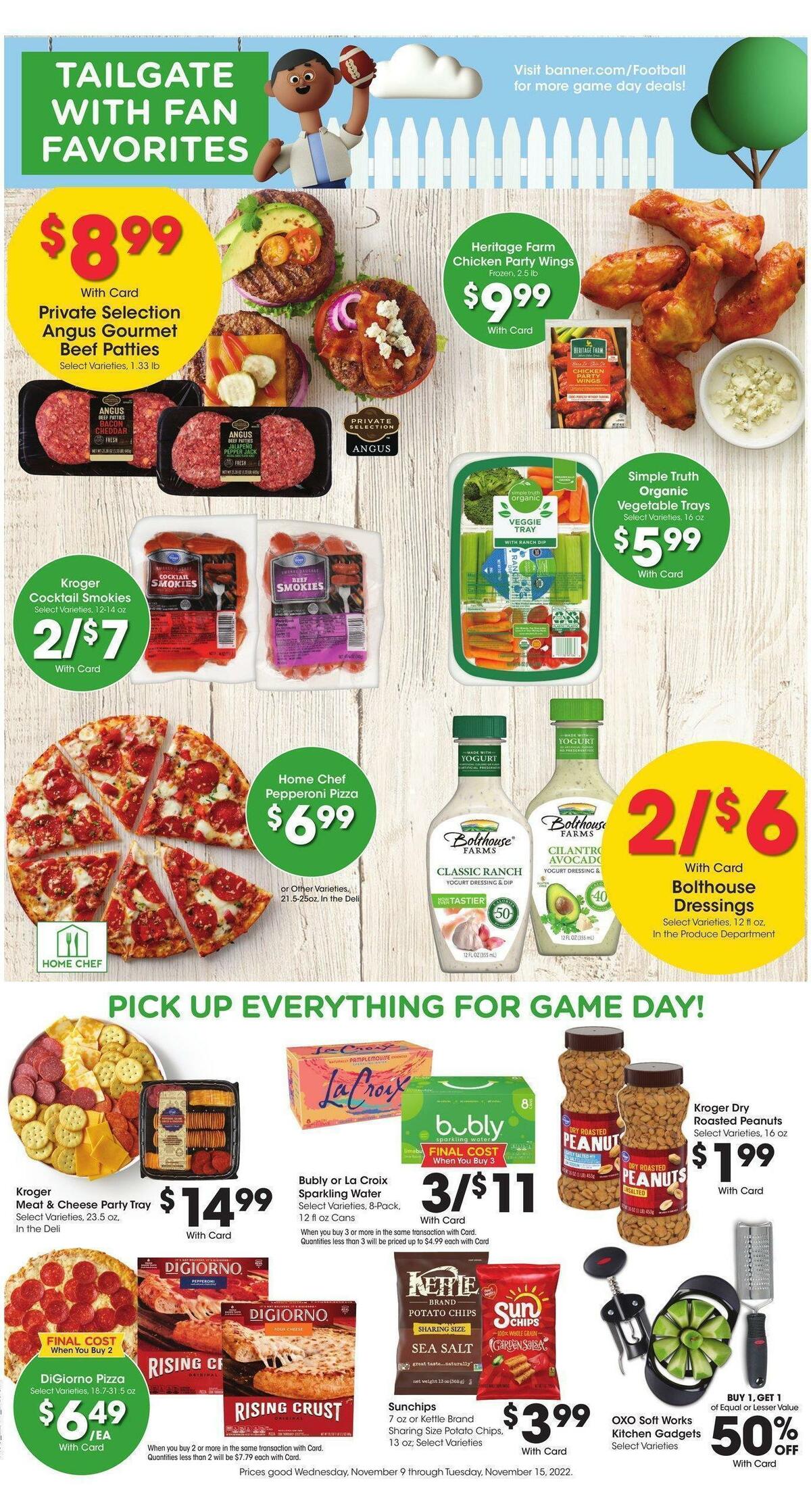 Kroger Weekly Ad from November 9
