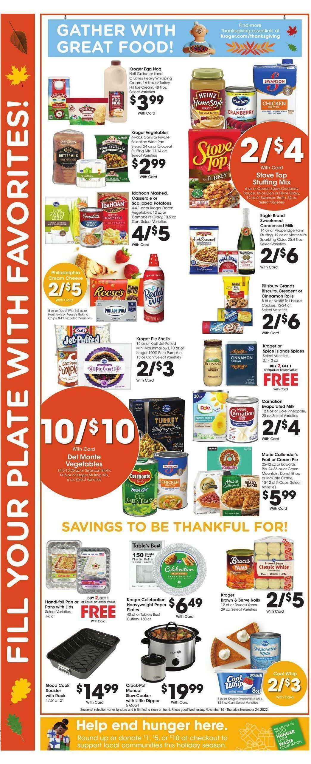 Kroger Weekly Ad from November 16