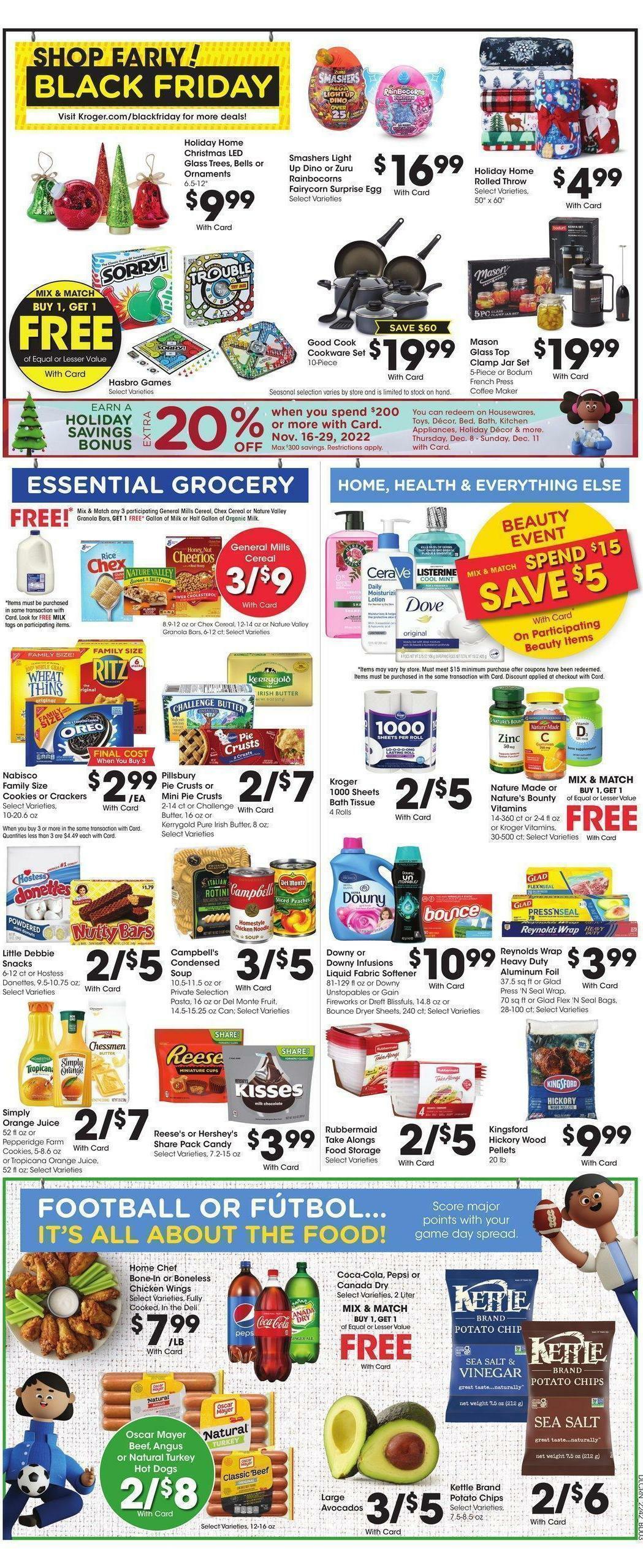 Kroger Weekly Ad from November 16
