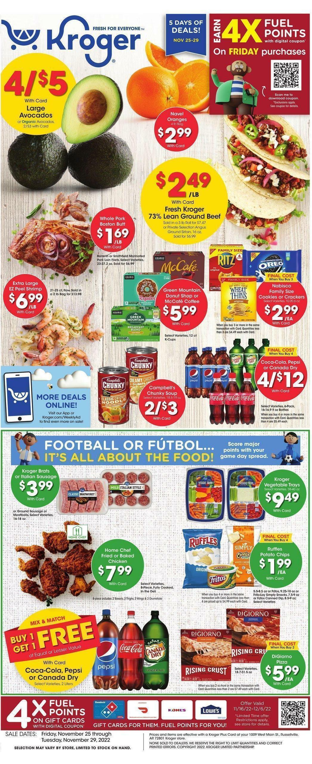 Kroger Weekly Ad from November 25