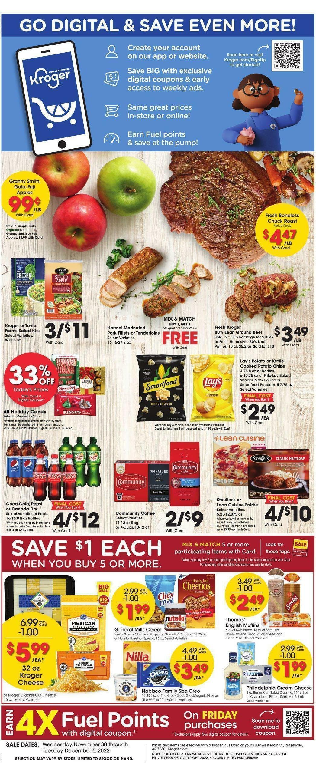 Kroger Weekly Ad from November 30