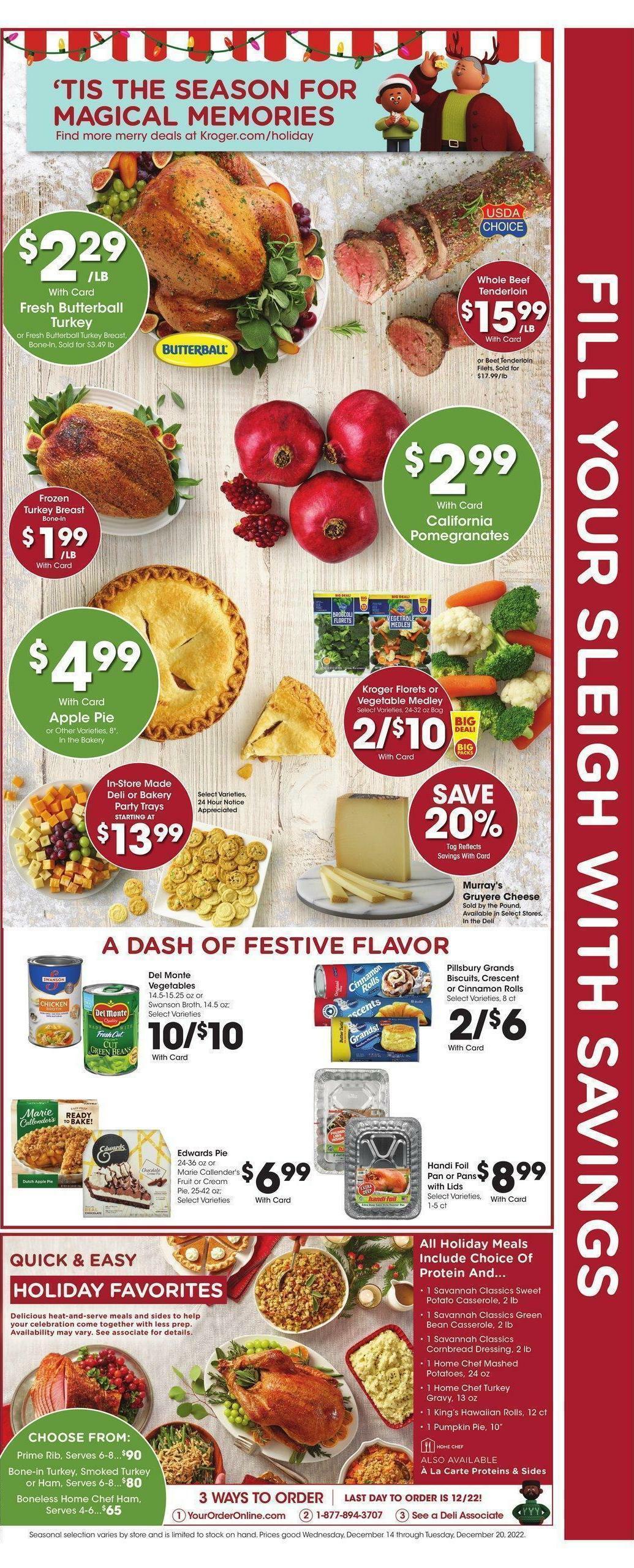 Kroger Weekly Ad from December 14