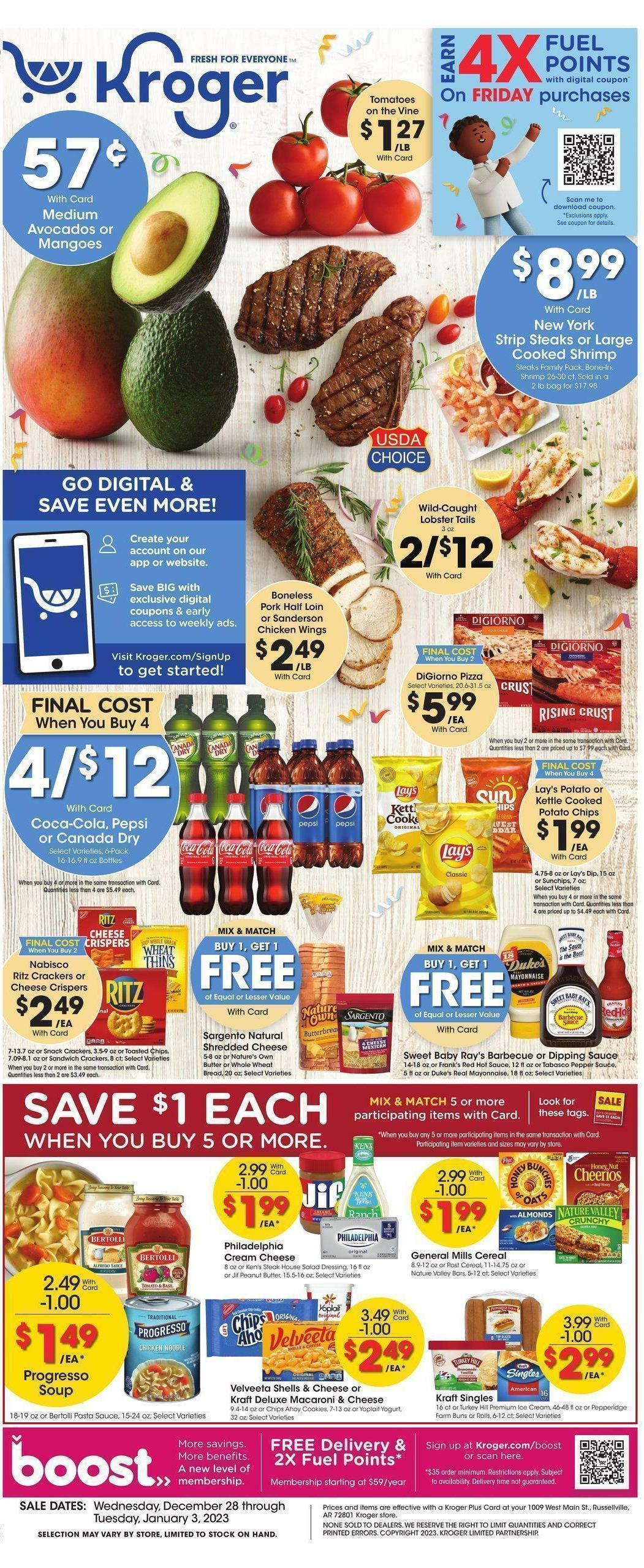 Kroger Weekly Ad from December 28