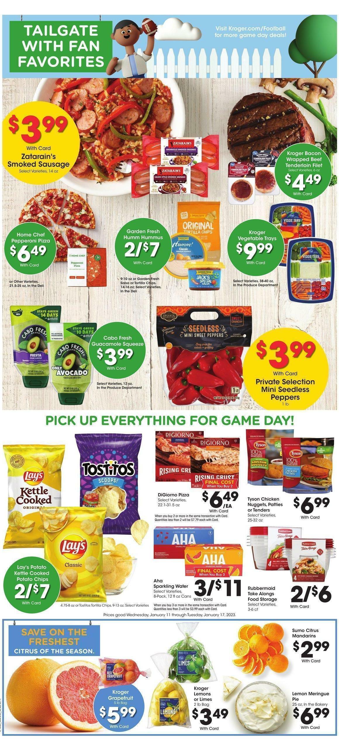Kroger Weekly Ad from January 11