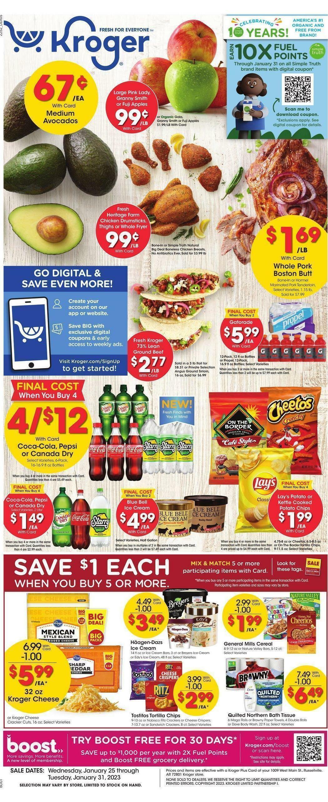 Kroger Weekly Ad from January 25