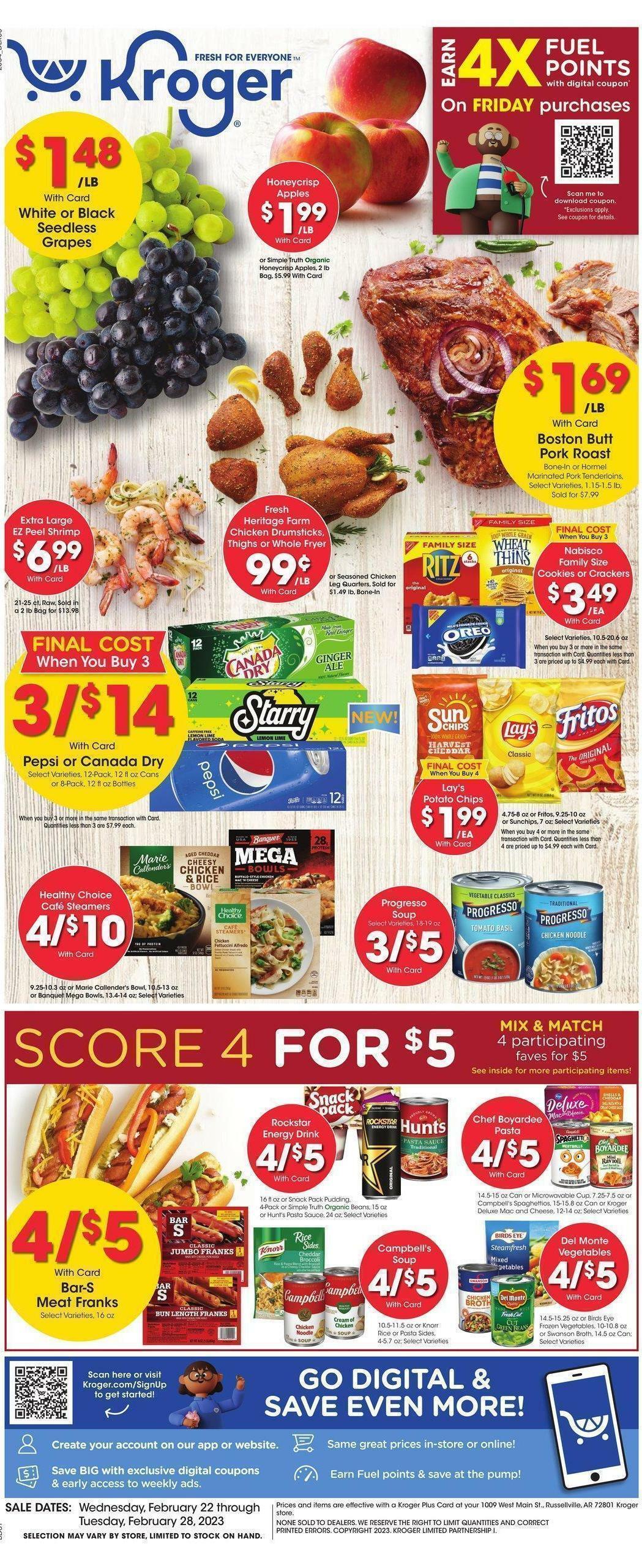 Kroger Weekly Ad from February 22