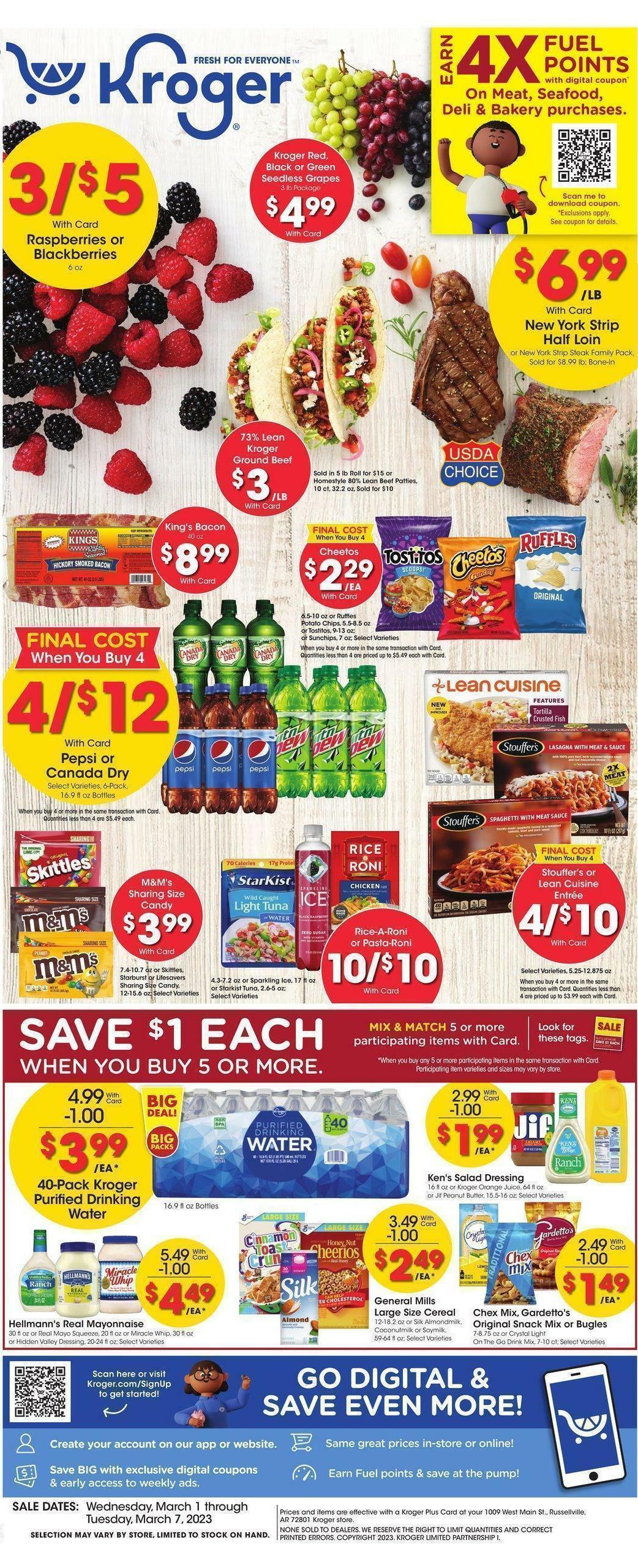 Kroger Weekly Ad from March 1