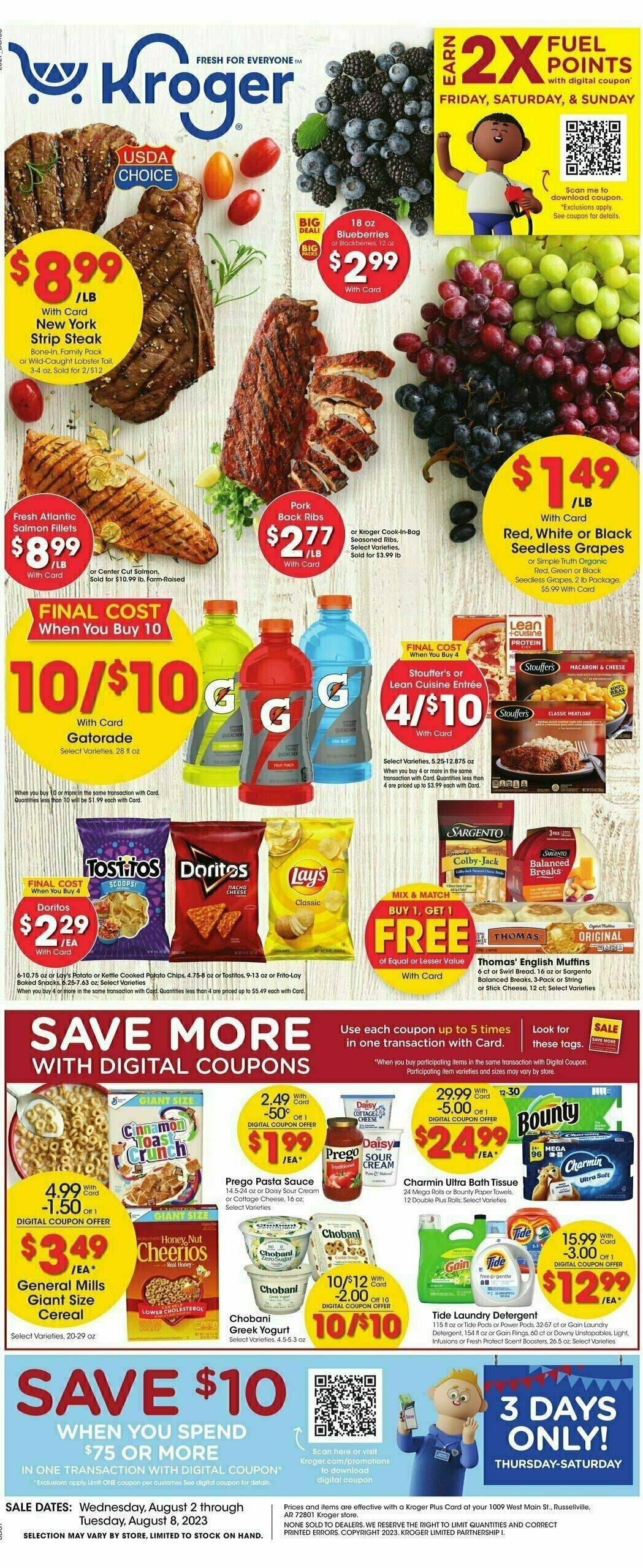 Kroger Weekly Ad from August 2