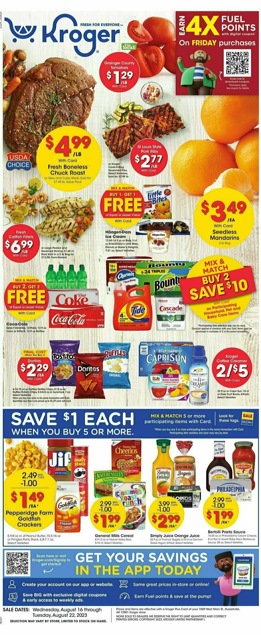 Kroger Weekly Ad from August 16