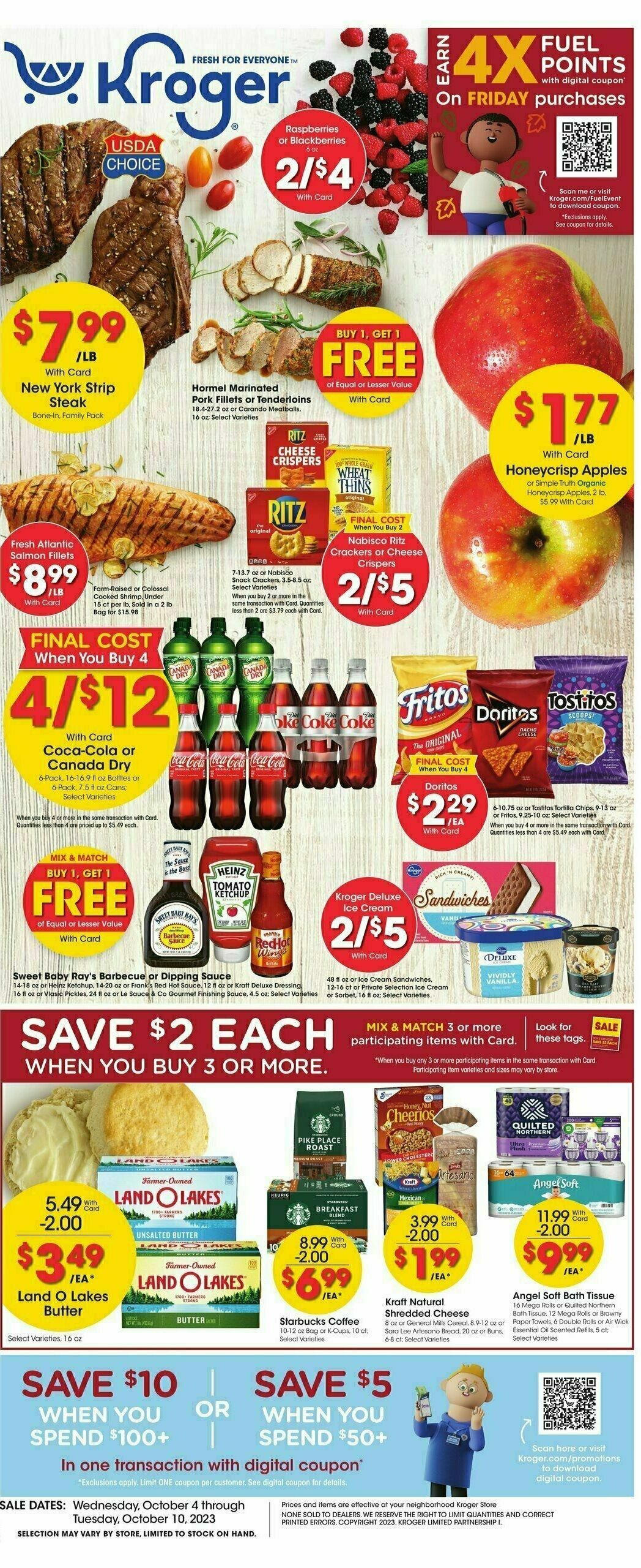 Kroger Weekly Ad from October 4