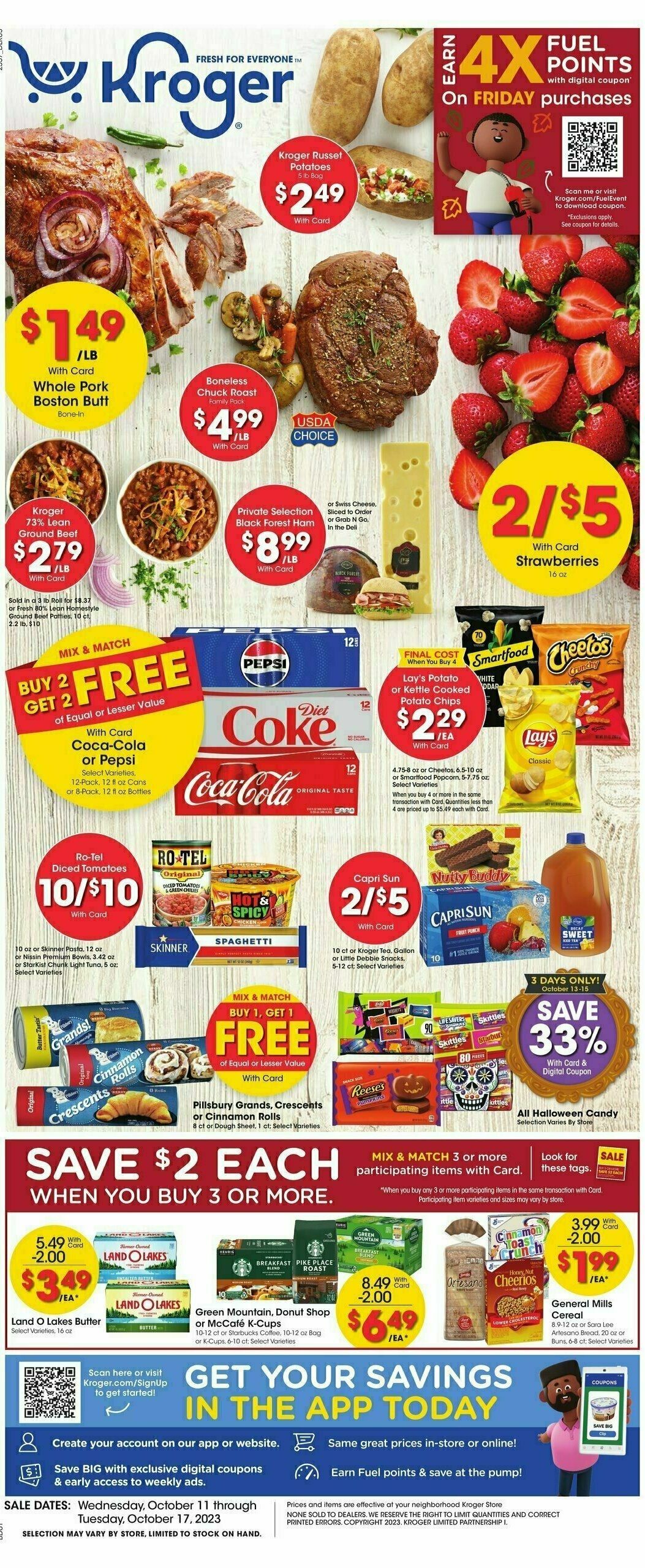 Kroger Weekly Ad from October 11