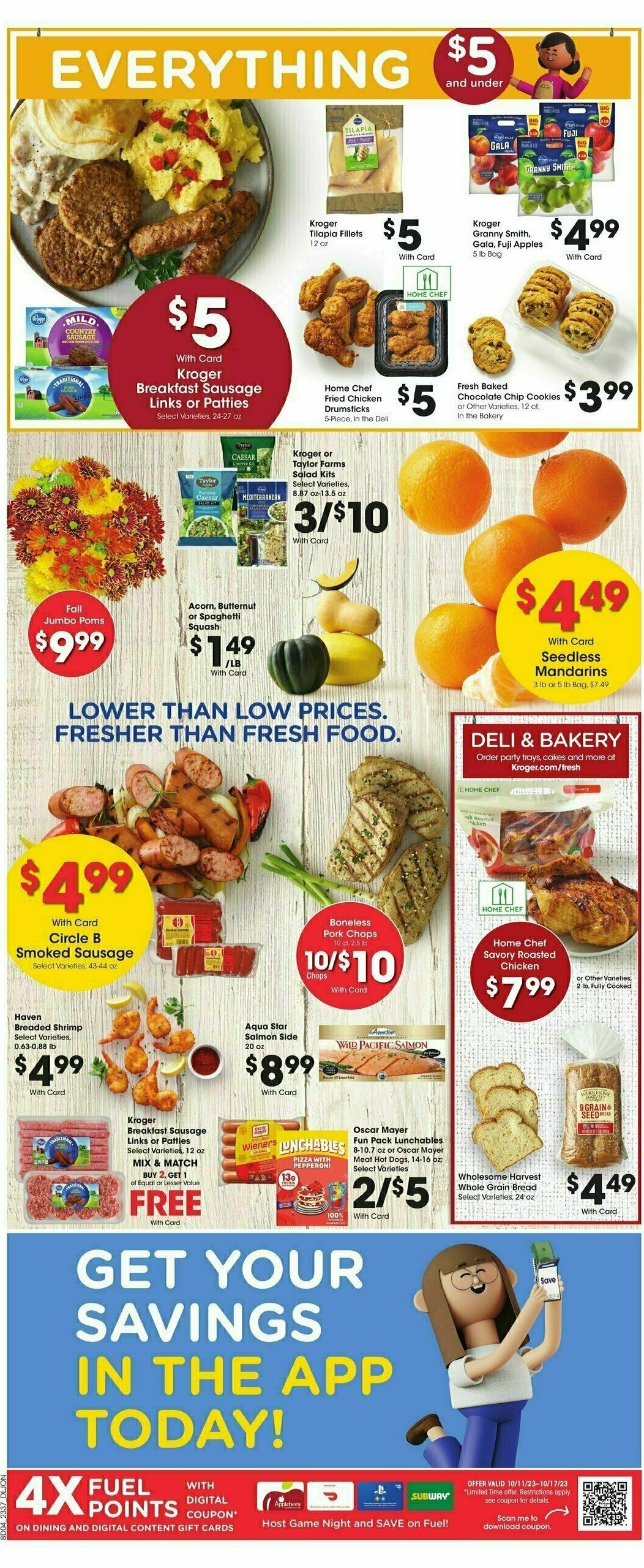 Kroger Weekly Ad from October 11