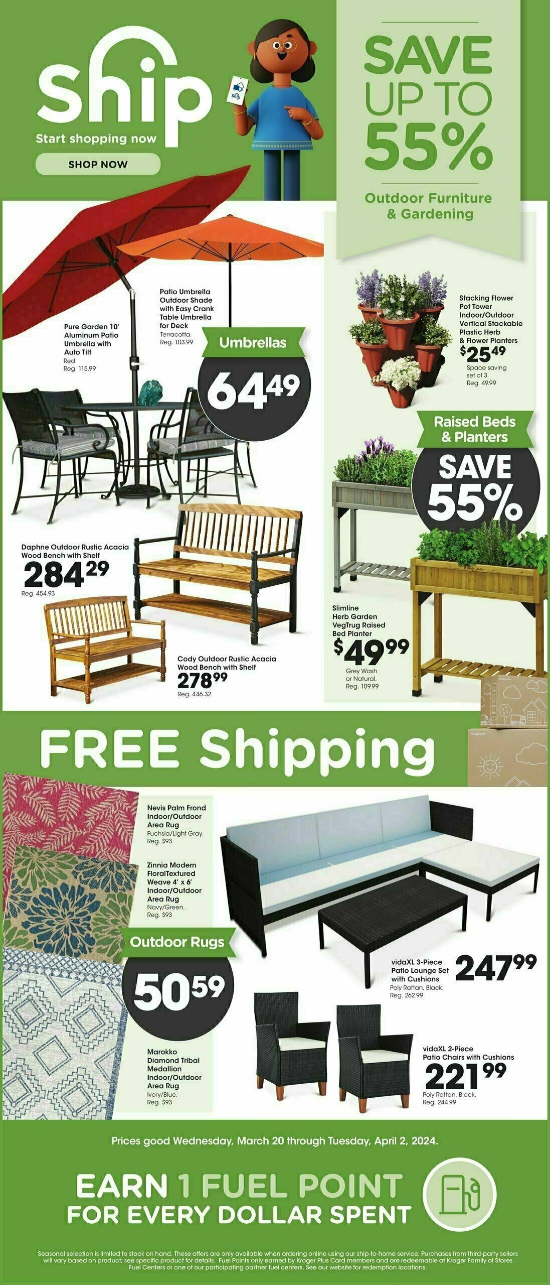 Kroger Ship to Home Weekly Ad from March 20