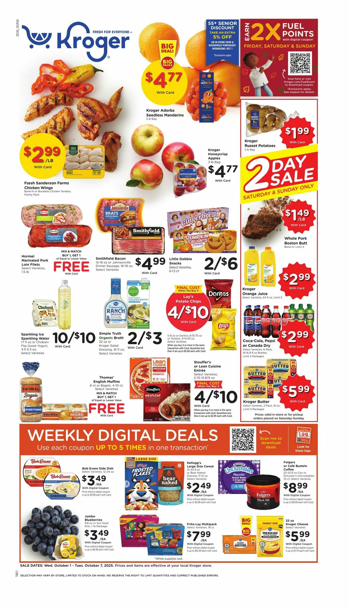 Kroger Weekly Ad from October 1