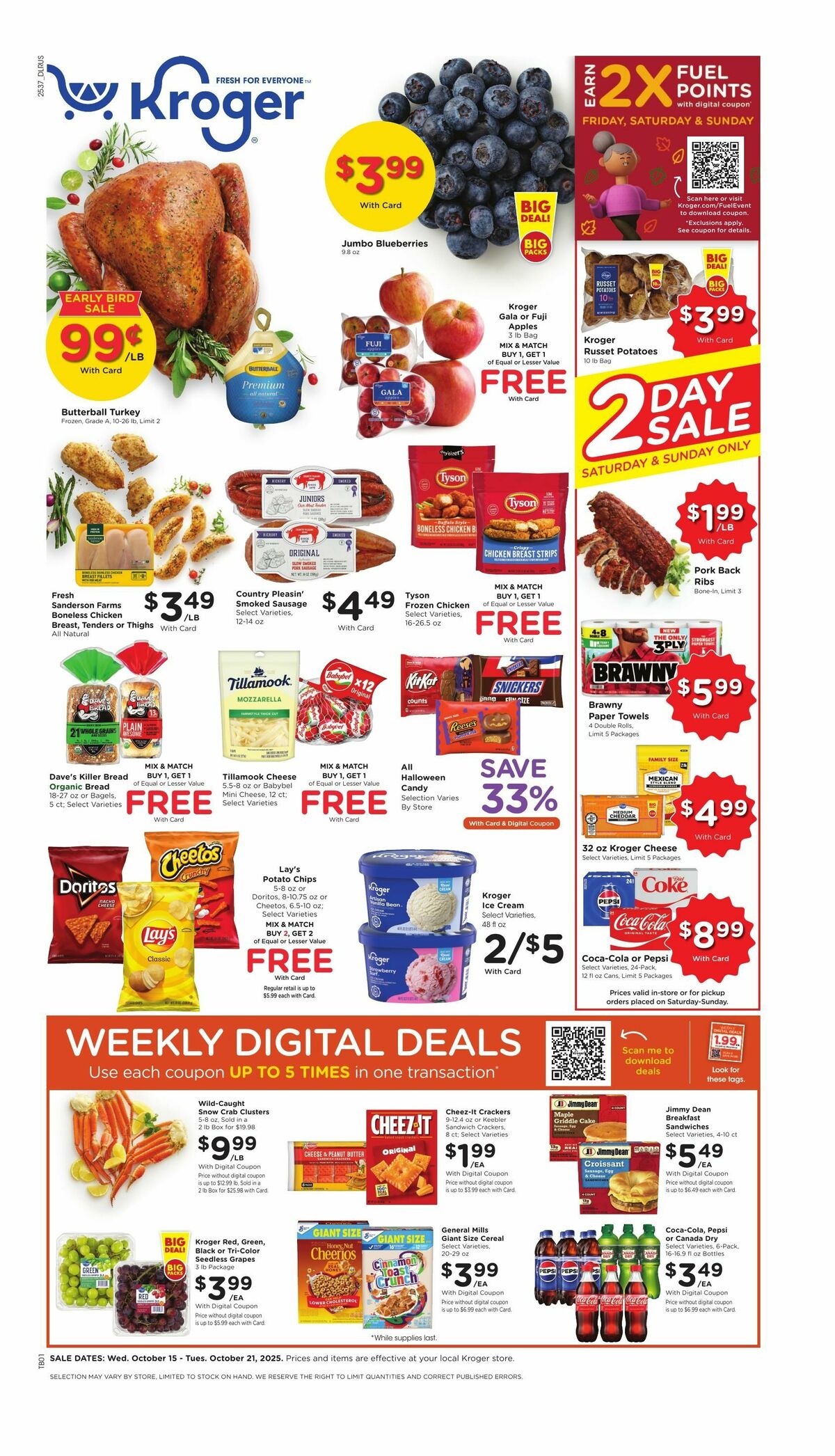 Kroger Weekly Ad from October 15