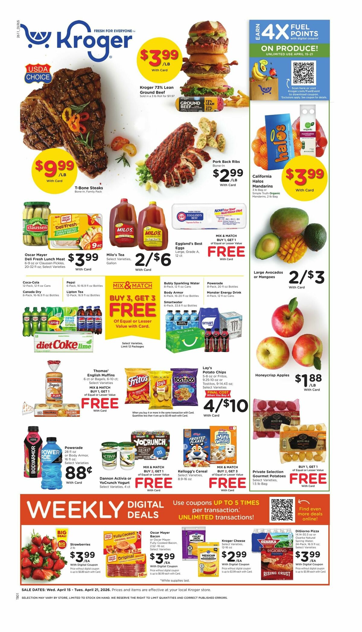 Kroger Weekly Ad from April 15